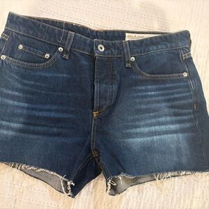 Rag & Bone Dark Blue Jean Shorts